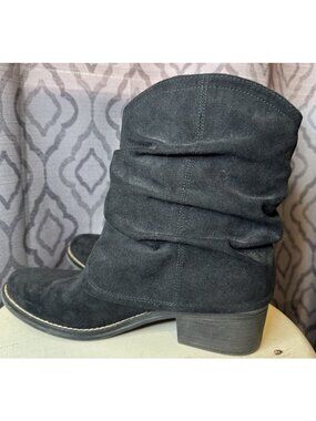 White Mountain Alden Women's Mid Calf Western Booties Black 8.5 M